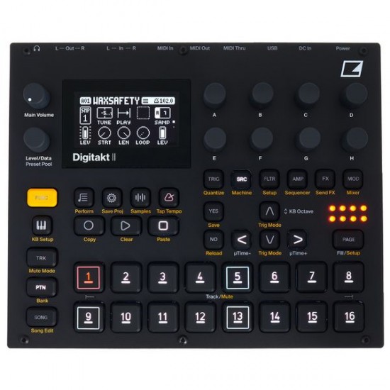 ELEKTRON DIGITAKT II – 16‑track stereo drum computer in sampler